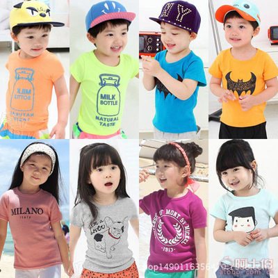 2017外貿(mào)童裝新趨勢 中小童印花短袖T恤批發(fā)熱銷指南